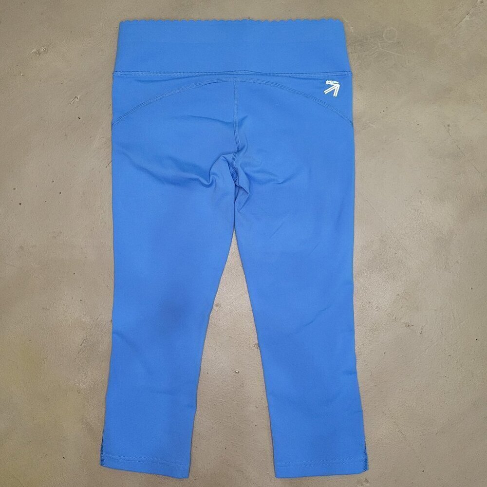 [NWOT] NEW BALANCE X J.CREW Capri Leggings Blue Scallop Waist Size S